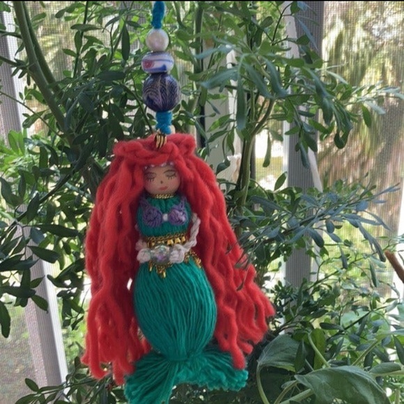 Mermaid macrame Hanger Doll Handmade  100% Handmade - Picture 5 of 12